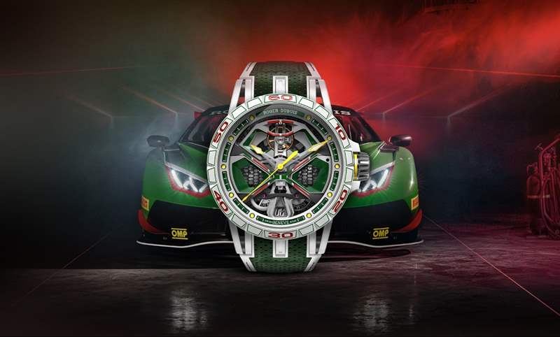 傳神演繹Lamborghini第三代Huracán賽車！Roger Dubuis Excalibur Spider Huracán單擺輪腕表-復刻表