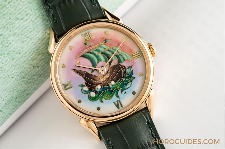 暮光夕月三問報時陀飛輪-一帆風順1950掐絲琺瑯腕表-復刻表