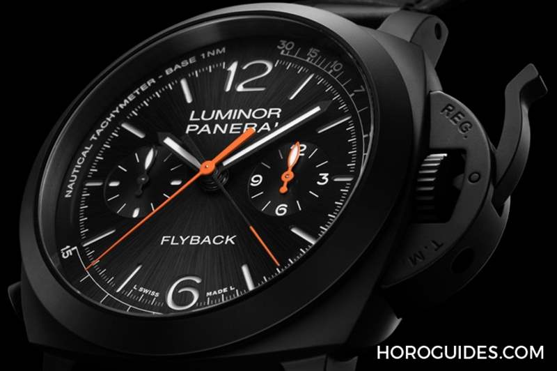 黑陶瓷、分秒計時中置｜沛納海Panerai Luminor飛返計時陶瓷腕表44毫米-PAM01298-復(fù)刻表