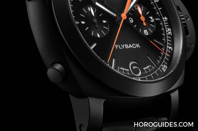 黑陶瓷、分秒計時中置｜沛納海Panerai Luminor飛返計時陶瓷腕表44毫米-PAM01298-復(fù)刻表