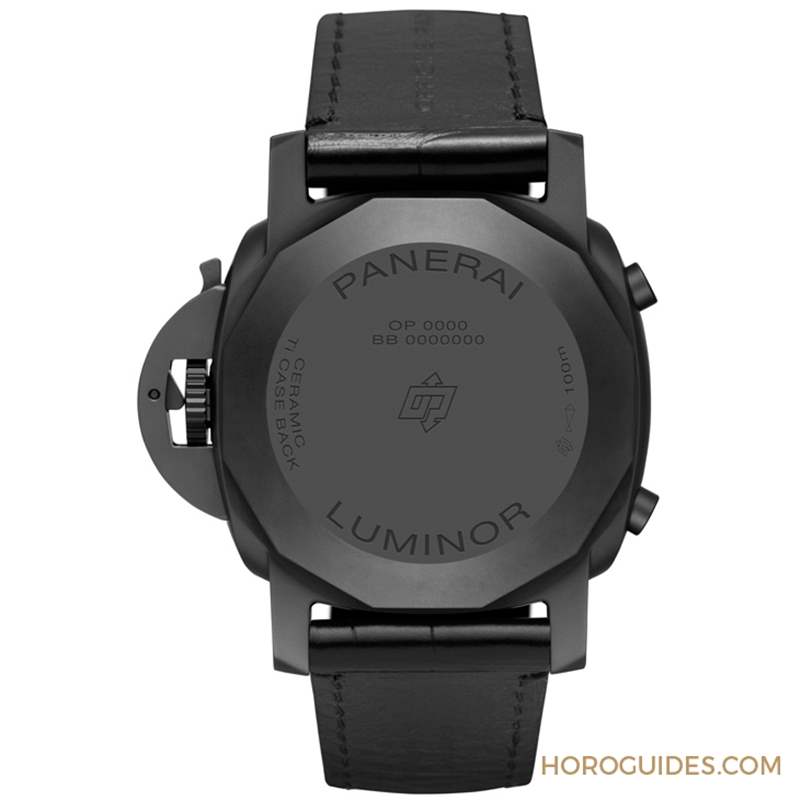 黑陶瓷、分秒計時中置｜沛納海Panerai Luminor飛返計時陶瓷腕表44毫米-PAM01298-復(fù)刻表