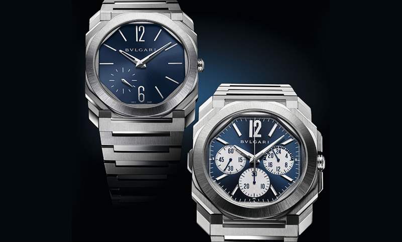 這樣的喀什米爾藍面，美絕了！BVLGARI Octo Finissimo超薄兩地時間計時碼表-復刻表