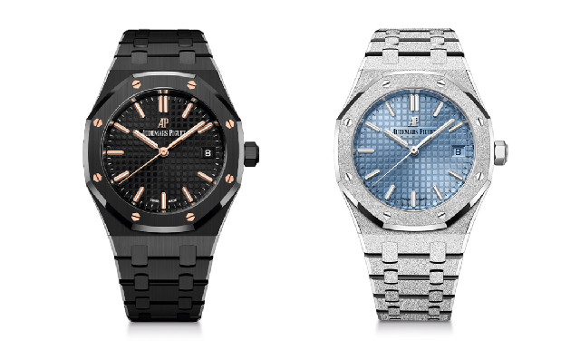 愛彼新作連發(fā)！皇家橡樹34mm自動(dòng)上鏈腕表-黑陶瓷款＆淺藍(lán)面霜金款-復(fù)刻表