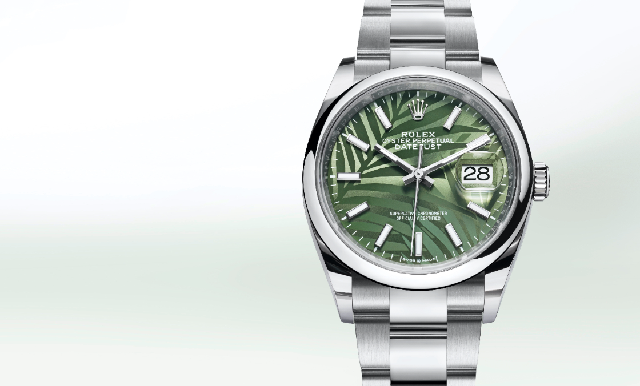 熱帶風(fēng)情上場(chǎng)！ROLEX Datejust 36棕櫚葉面盤-復(fù)刻表