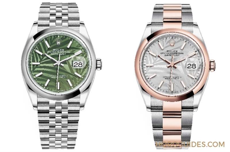 熱帶風(fēng)情上場(chǎng)！ROLEX Datejust 36棕櫚葉面盤-復(fù)刻表