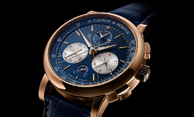 朗格Triple Split三追針計時，推出貴氣藍(lán)金新色-復(fù)刻表