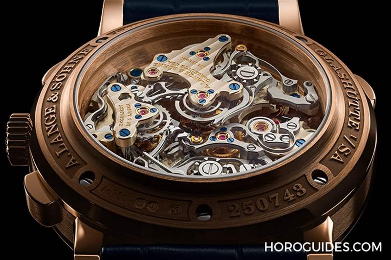 朗格Triple Split三追針計時，推出貴氣藍(lán)金新色-復(fù)刻表