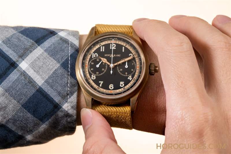 青銅加身，徹底復(fù)古｜MONTBLANC 1858單按把計(jì)時(shí)碼表-復(fù)刻表