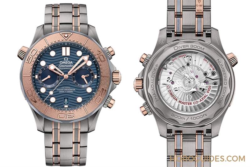 三種材質(zhì)精湛融合！歐米茄大師天文臺海馬潛水300米計時碼表-復(fù)刻表