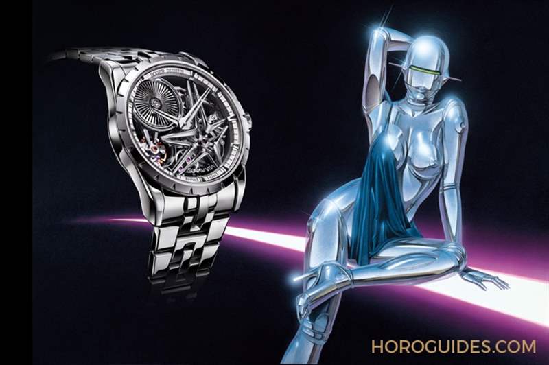 這款自動盤轉(zhuǎn)起來很迷幻！Roger Dubuis攜手空山基推出Excalibur Sorayama Monobalancier腕表-復(fù)刻表