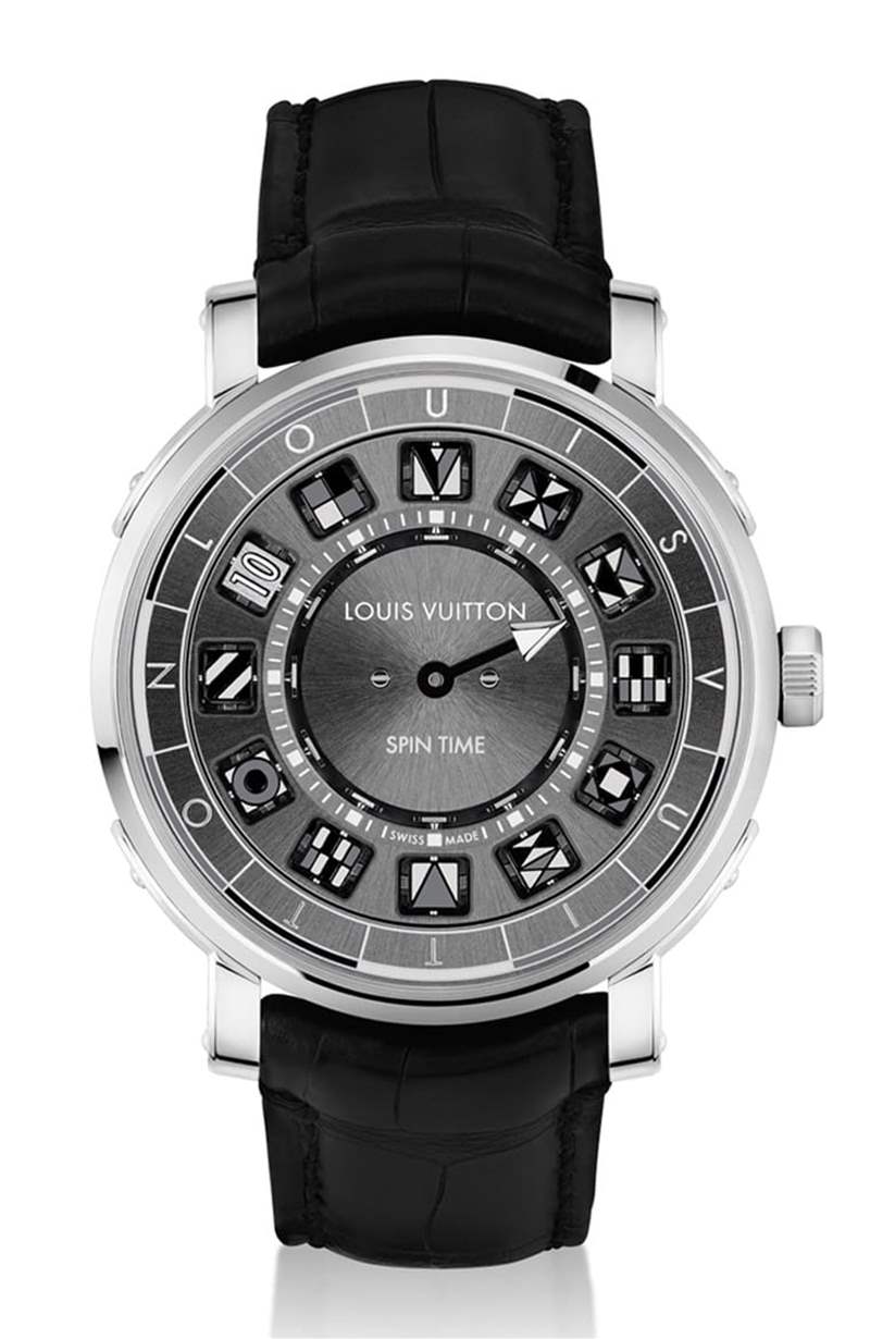 LV鋼殼手表二連發(fā)招牌翻轉(zhuǎn)數(shù)字方塊創(chuàng)新吸睛銀灰、彩色應百客-復刻表