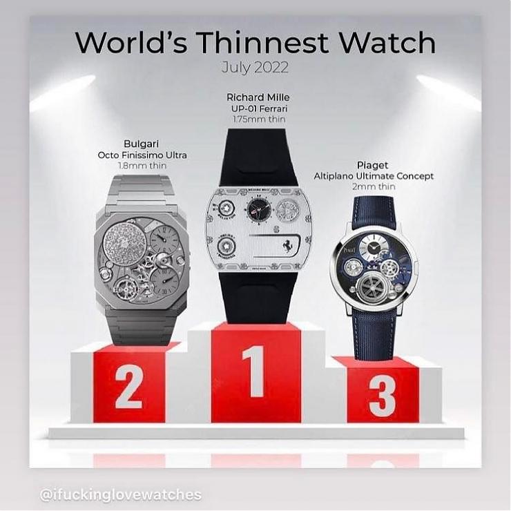 世界最薄腕表!RICHARD MILLE RM UP-01 Ferrari的三項超薄特點-復刻表