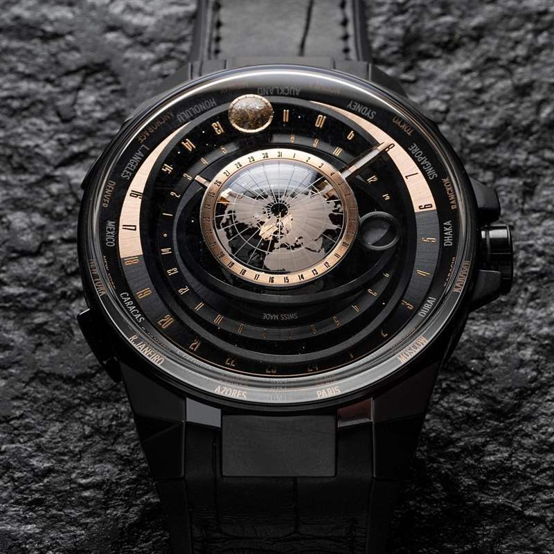 從上帝視角看天文奧秘！雅典表Blast月之狂想世界時區(qū)腕表-復刻表