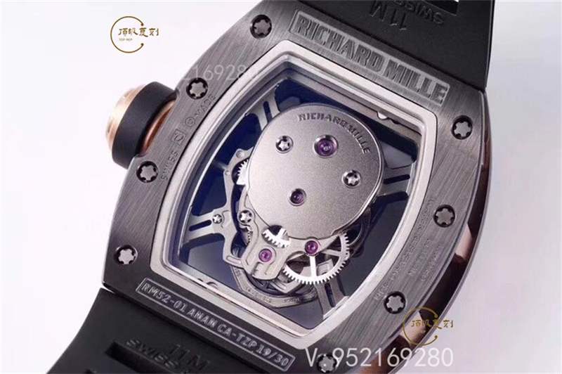 ZF廠理查德米勒RM052骷髏頭黑陶瓷復(fù)刻做工評(píng)測(cè)-復(fù)刻表