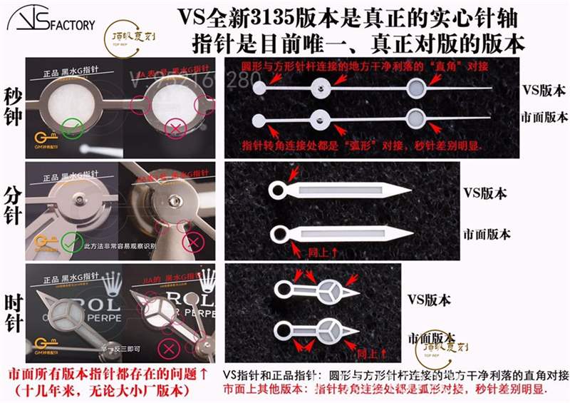 VS廠黑水鬼-VS廠復刻勞力士3135機芯黑水鬼對比正品怎么樣-復刻表