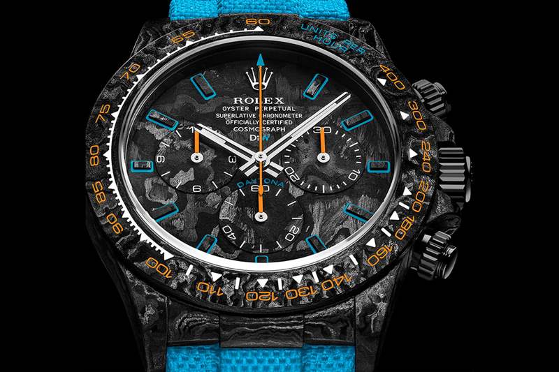 勞力士DIT獨(dú)特的褪色老化設(shè)計(jì)40毫米碳纖維紋理改裝表-復(fù)刻表