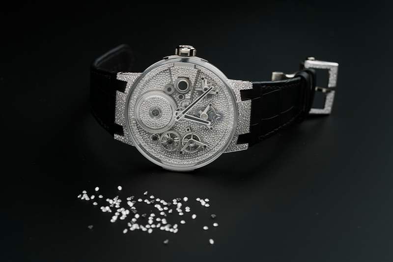 雅典表全鉆復雜表盤陀飛輪腕表1760-176BLE-復刻表