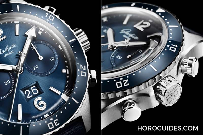 藍面、藍陶瓷圈打頭陣！ Glashütte Original SeaQ系列首次搭載計時功能-復刻表