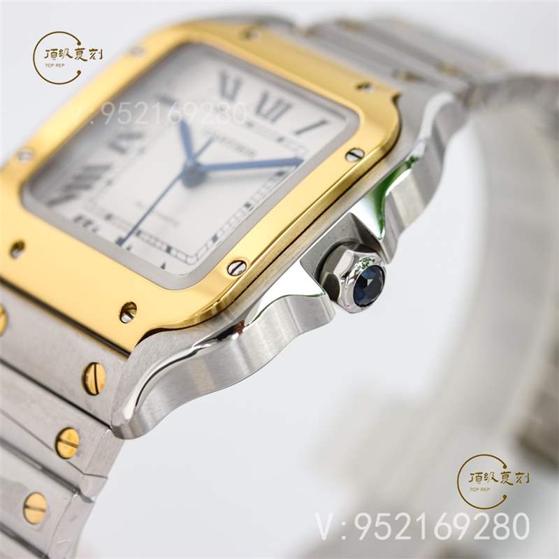 GF廠卡地亞35mm中號山度士復刻表新品做工評測-復刻表