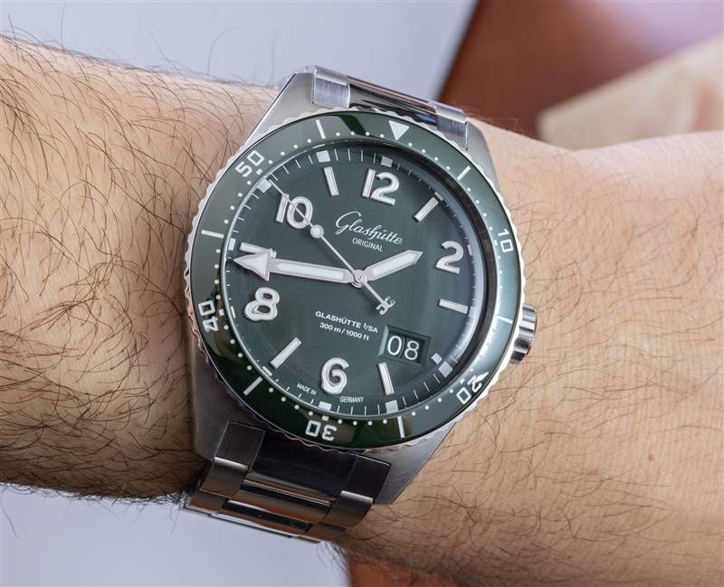 動手實踐：格拉蘇蒂原創(chuàng) SeaQ 綠色表盤精鋼潛水表-復刻表