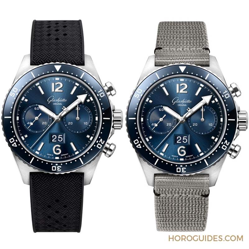 藍面、藍陶瓷圈打頭陣！ Glashütte Original SeaQ系列首次搭載計時功能-復刻表