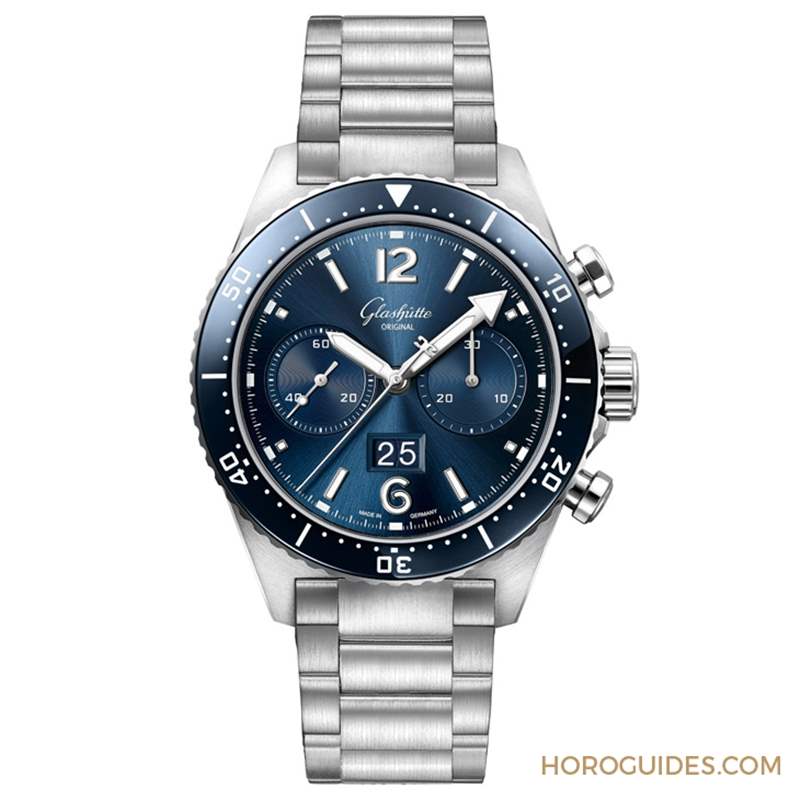 藍面、藍陶瓷圈打頭陣！ Glashütte Original SeaQ系列首次搭載計時功能-復刻表