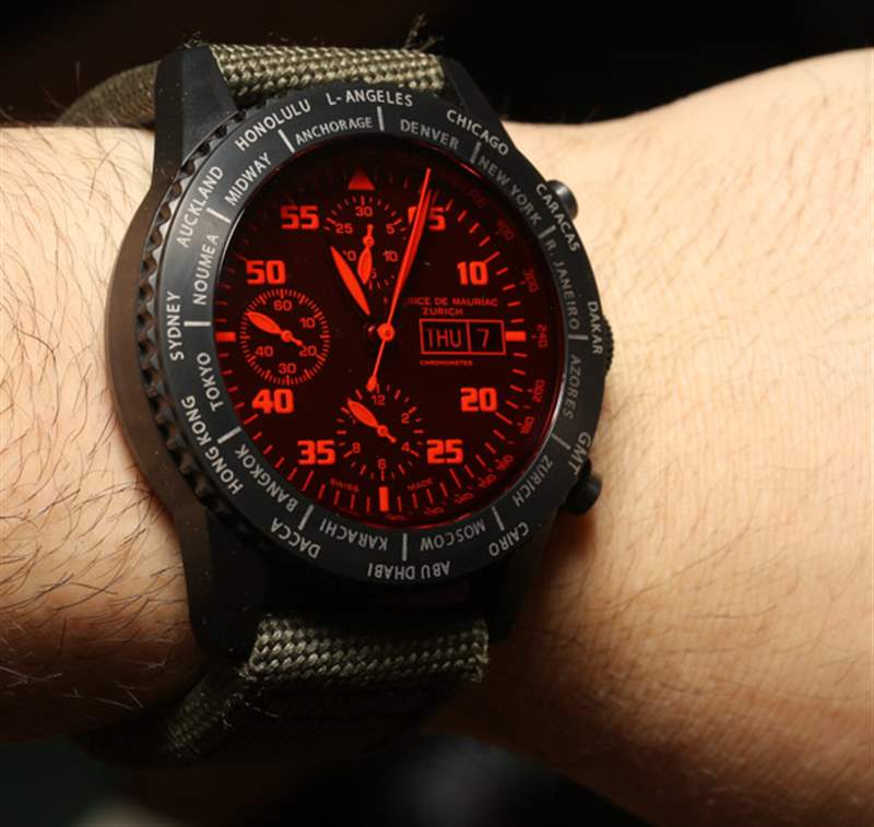 Maurice de Mauriac計時碼表現(xiàn)代旅行計時器腕表評論-復(fù)刻表