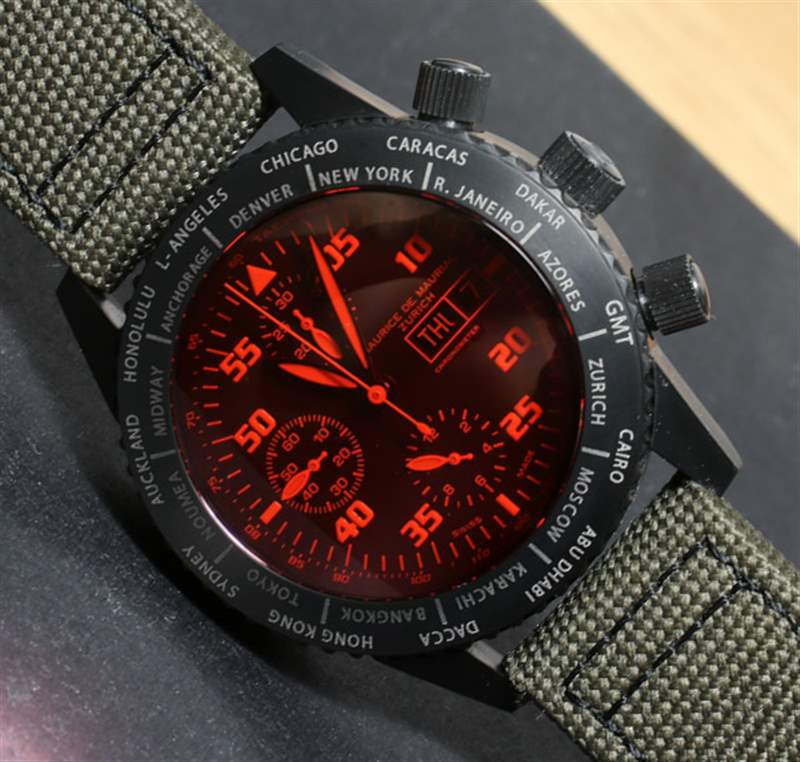 Maurice de Mauriac計時碼表現(xiàn)代旅行計時器腕表評論-復(fù)刻表