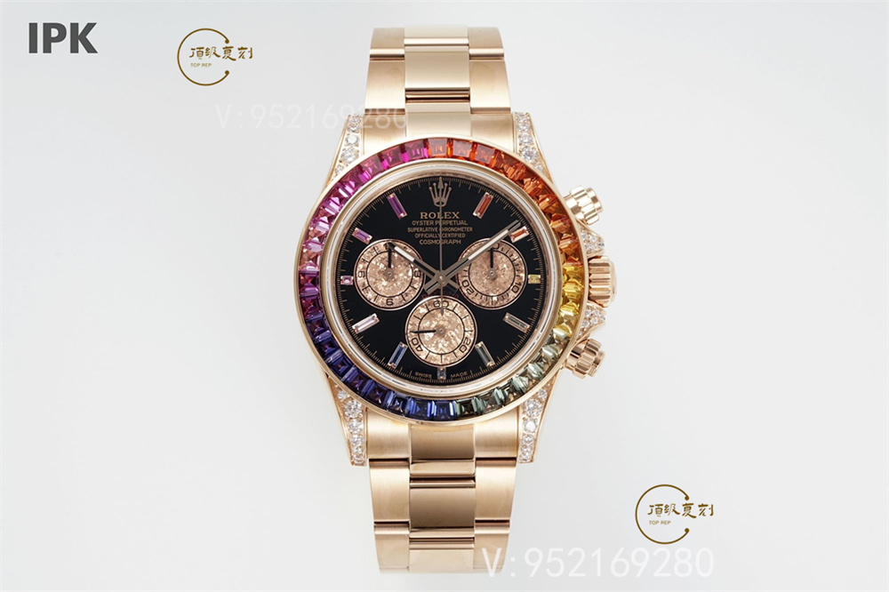 IPK廠勞力士4130彩虹迪后鑲鉆復刻版本做的怎么樣,值得入手嗎-復刻表