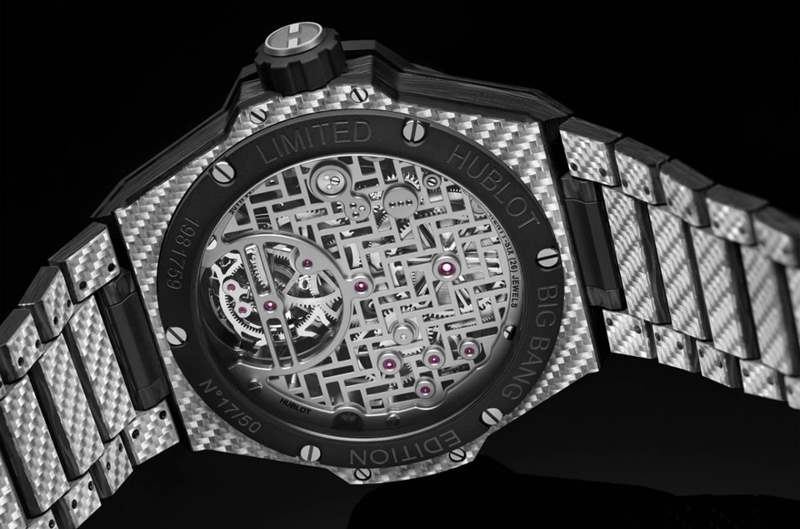 宇舶首度以鍍鋁碳纖維打造Integrated鏈帶表造就超輕陀飛輪-復刻表