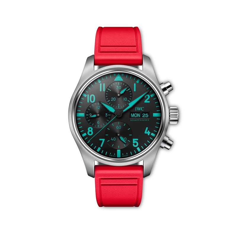 萬國推出Pilot’s Watch Chronograph 41 Mercedes-AMG Petronas Formula One Team Miami Pink計時碼表-復刻表