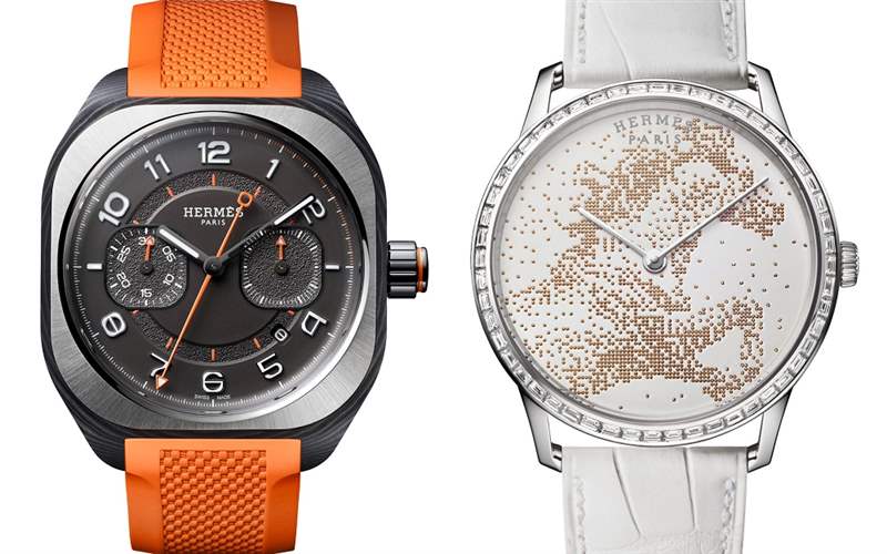 Hermès新品亮點：H08單按鈕計時碼表、Slim d’Herme?s工藝表盤、Arceau Petite Lune月相腕表-復刻表