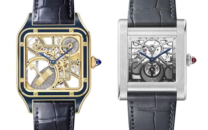 Cartier新品亮點(diǎn)：Santos-Dumont鏤空「小飛機(jī)」擺陀，Tank Normale 24小時(shí)顯示，Tank Louis Cartier三色金馬賽克-復(fù)刻表