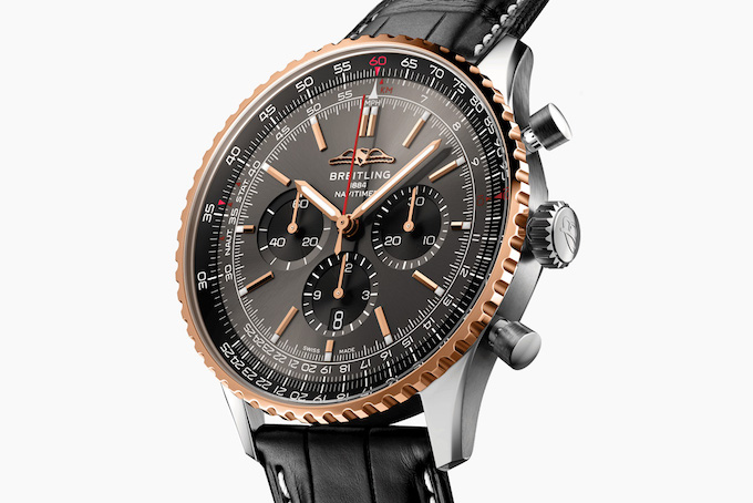 百年靈推出美國獨家Navitimer計時碼表，采用醒目的灰色配色-復刻表