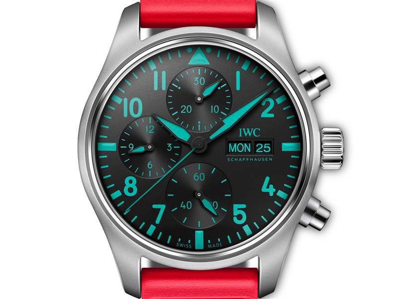 萬國推出Pilot’s Watch Chronograph 41 Mercedes-AMG Petronas Formula One Team Miami Pink計時碼表-復刻表