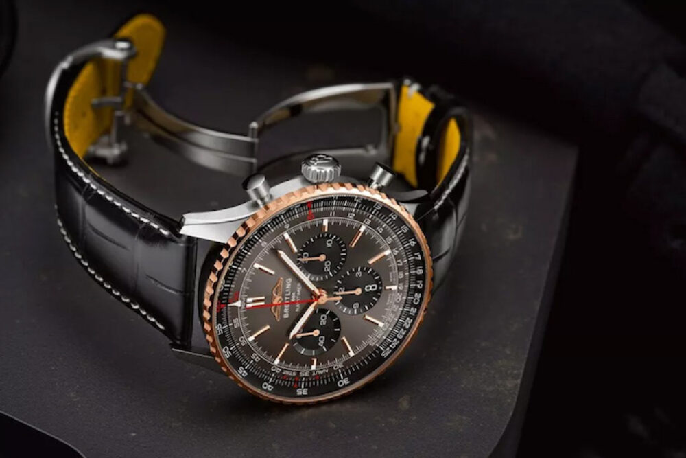 百年靈推出美國獨家Navitimer計時碼表，采用醒目的灰色配色-復刻表