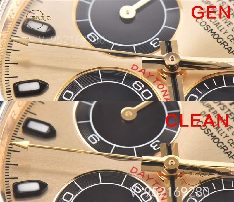 C廠余文樂真假對比,Clean廠勞力士余文樂4130做工對比正品一眼假嗎-復刻表