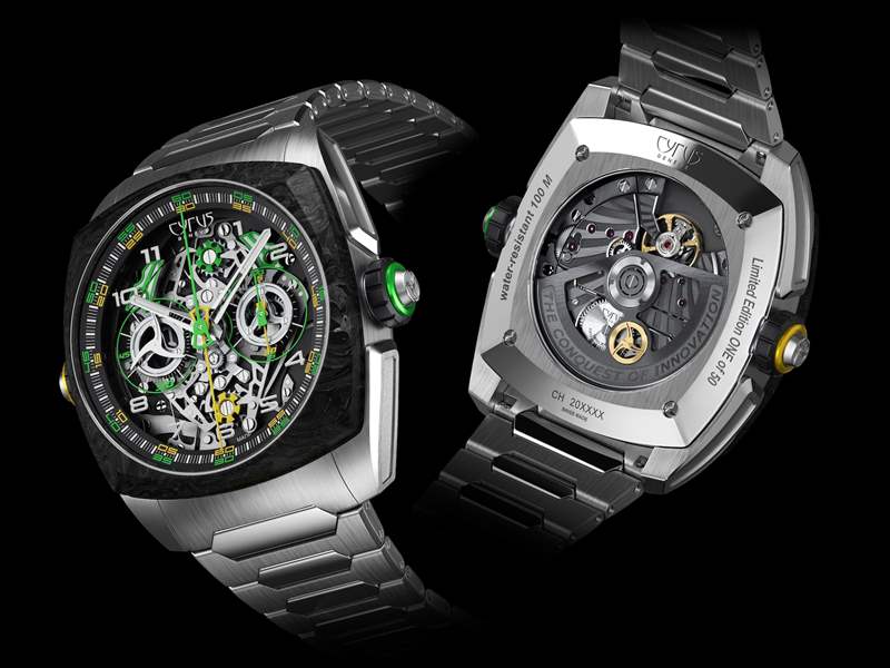 瑞士表廠CYRUS特立獨行新作大玩復雜功能可同步測量兩個時段-復刻表