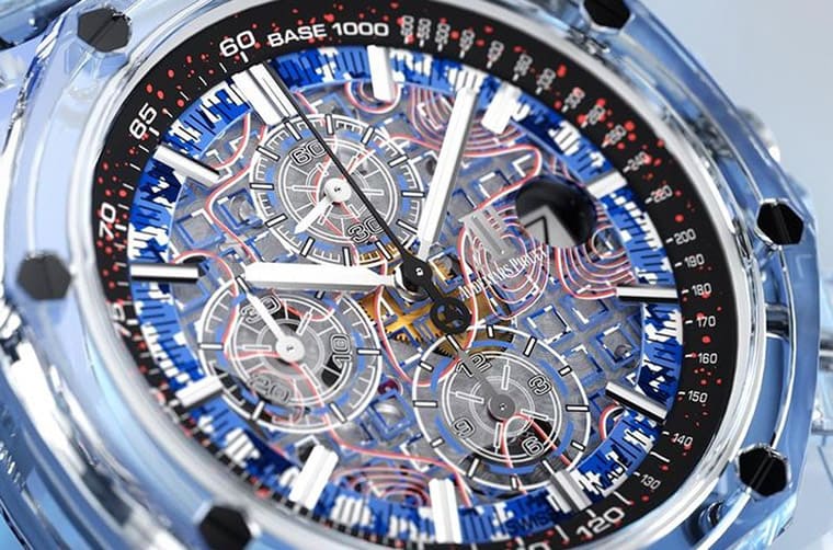 超吸睛！主打迷彩軍事風(fēng)的透明皇家橡樹(shù)離岸型計(jì)時(shí)碼表-復(fù)刻表