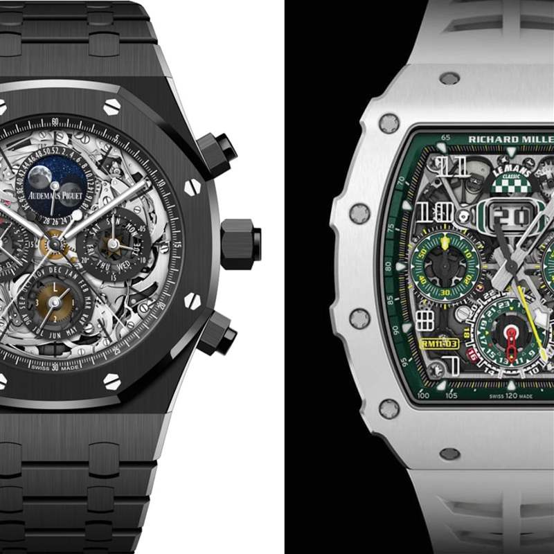 市場身價最高的5款陶瓷手表AP皇家橡樹、RICHARD MILLE兩虎爭霸-復刻表
