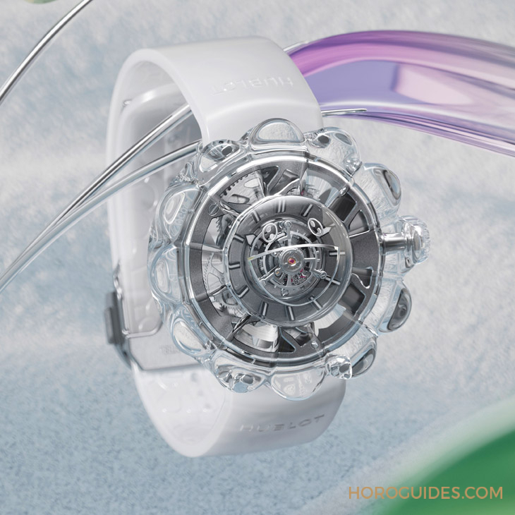12辦花型透明藍寶石表殼！村上隆微笑小花仙氣爆棚了｜Hublot MP-15村上隆藍寶石陀飛輪腕表-復刻表