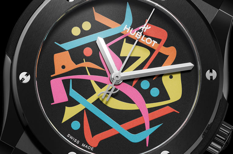 HUBLOT經(jīng)典融合黑陶瓷迪拜特別款 “鬼畫符” 有一個特殊含義-復(fù)刻表