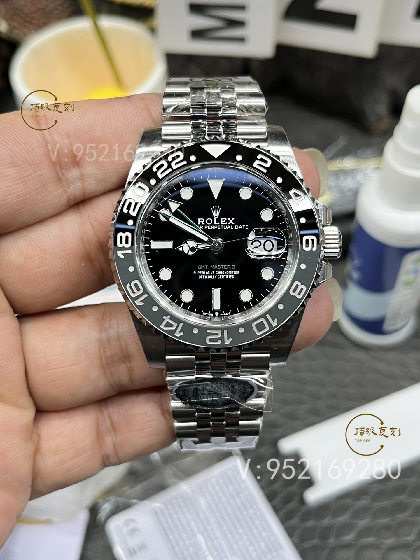 C廠Clean廠勞力士格林尼治黑灰皮蛋圈GMT小綠針腕表詳細評測-復刻表