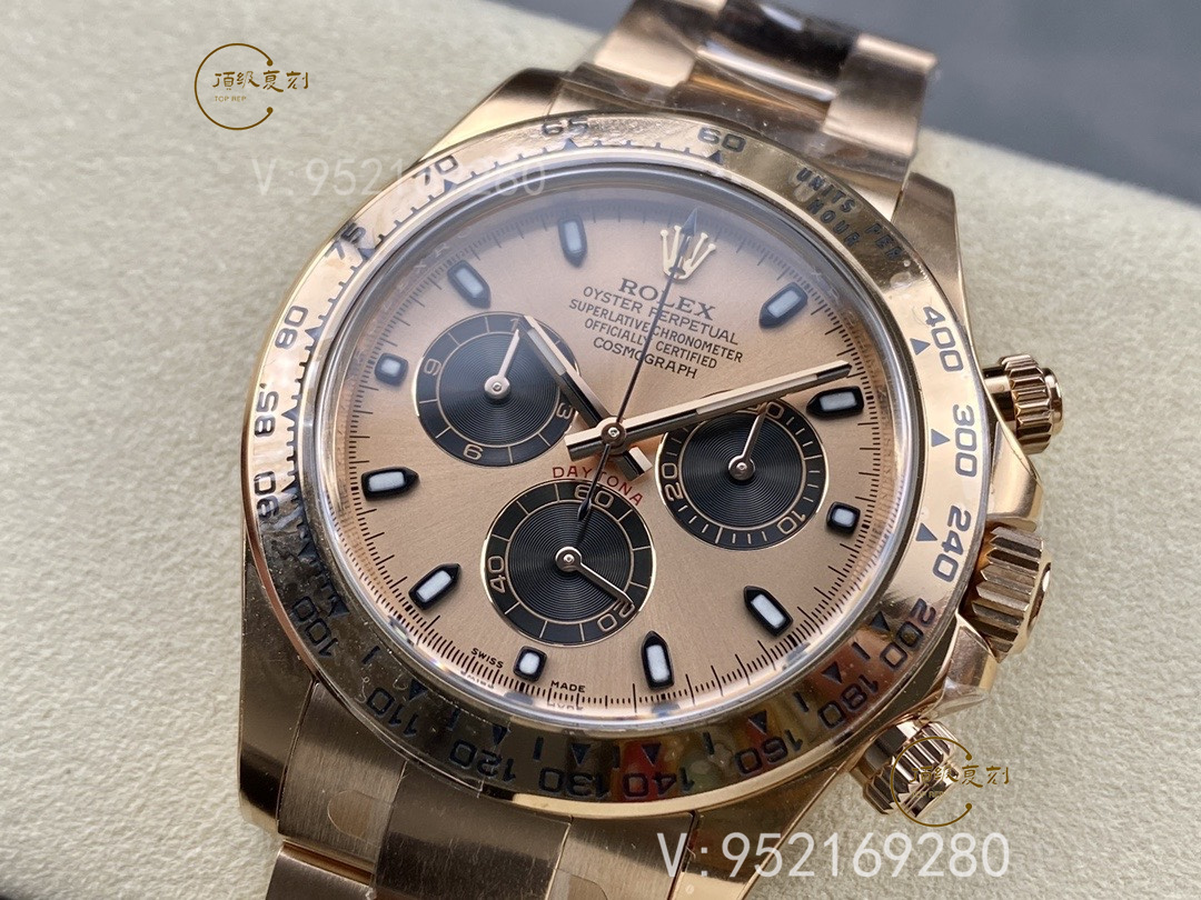 Clean廠C廠勞力士迪通拿全玫瑰金腕表4130機(jī)芯版本詳細(xì)評測-復(fù)刻表