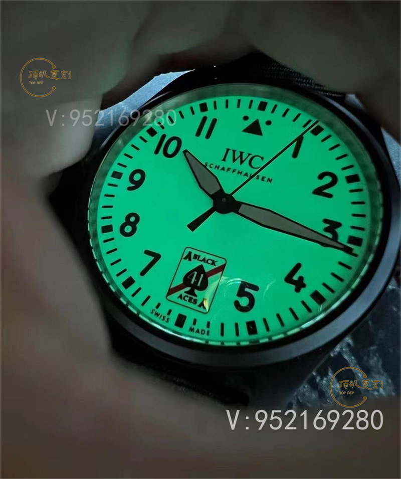 M+廠萬國馬克飛行員黑桃A超級夜光表如何，表盤夜光對版嗎-復刻表