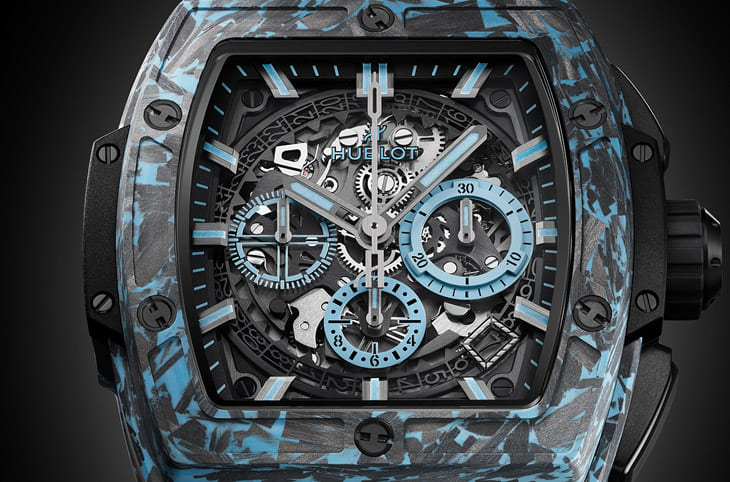 宇舶全新Spirit of Big Bang計時碼表：迷彩藍(lán)碳纖維夏日獻(xiàn)禮-復(fù)刻表